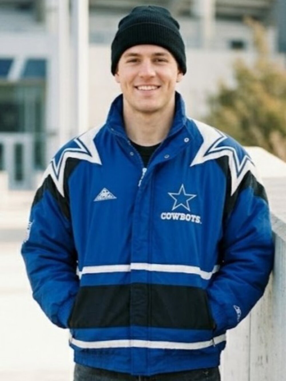 Vintage Dallas Cowboys NFL Pro Line Apex One Puffer Jacket XL Blue Black
